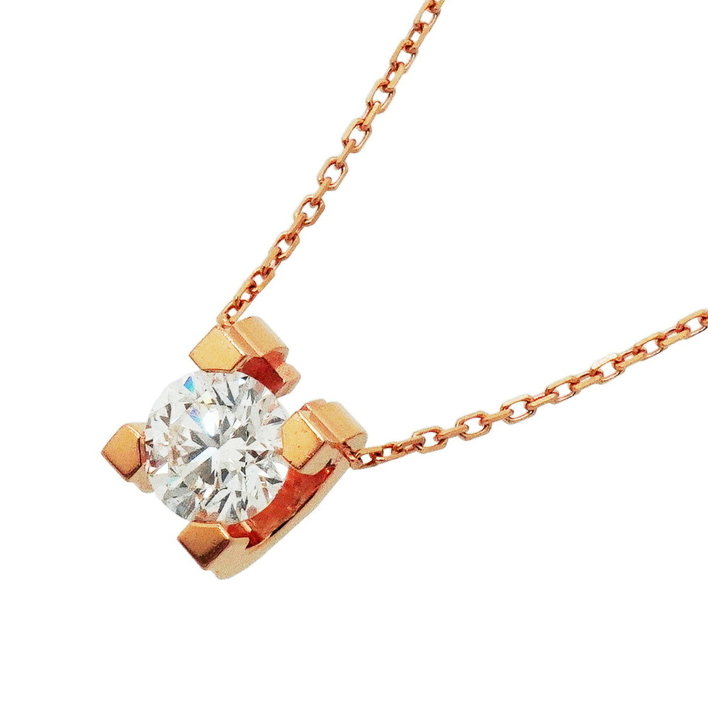 Cartier C de Necklace, 1PD, 18KPG Pink Gold, Diamond, Ladies'